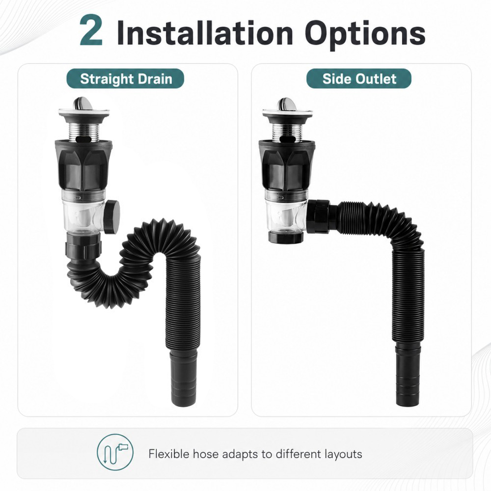Kit de desagüe para lavabo de  - Drain Pipe Clip reseña y precio