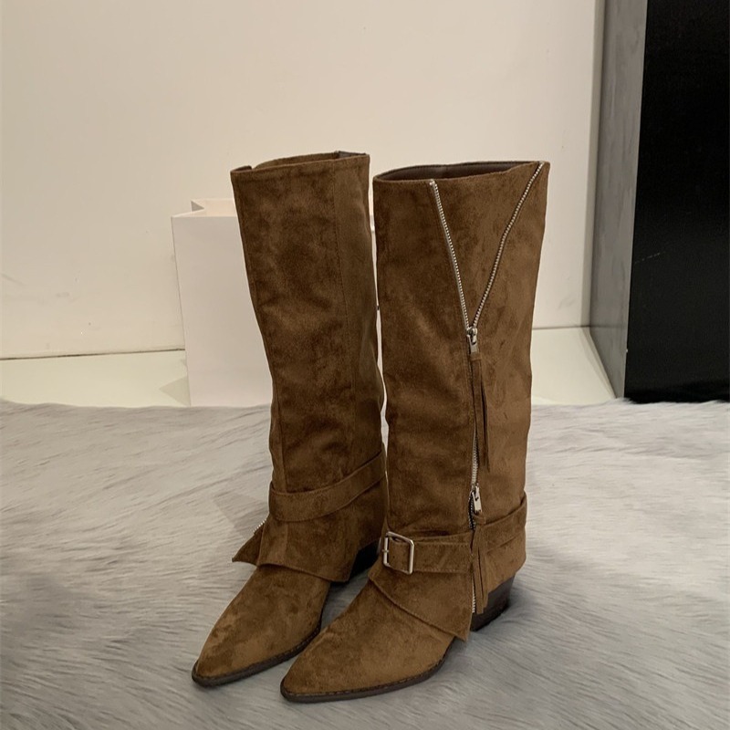 Botas de mujer de cuero de ant - Pipe Bending Spring reseña y precio